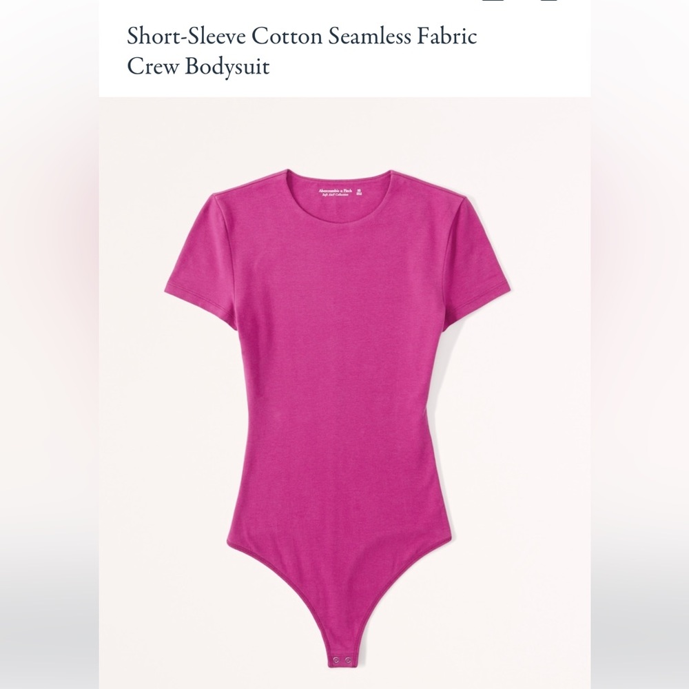 NWT Abercrombie Pink Seamless Bodysuit